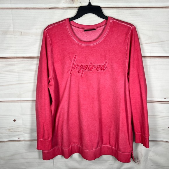 Lane Bryant Tops - Lane Bryant Top Womens 18 20 Orange Sweatshirt Pullover Inspired Garment Dyed